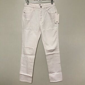 Hudson Thalia 90’s Loose Fit Jeans White Knee Holes Button Fly New 24